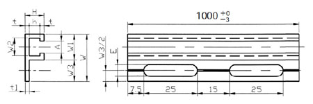 センサレール（ツバ平行レール）