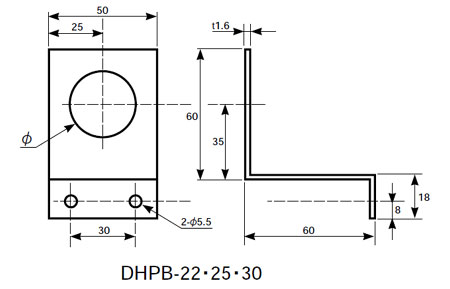 押ボタン用取付金具