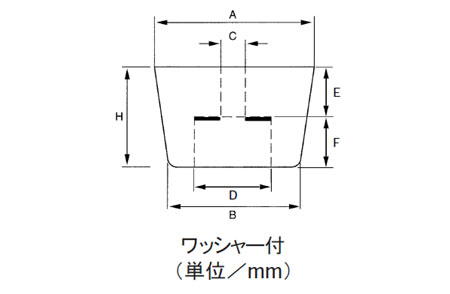 ゴム脚寸法図