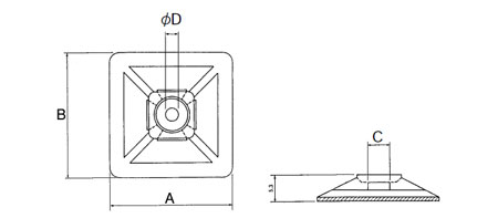 固定ベース（SKM）寸法図