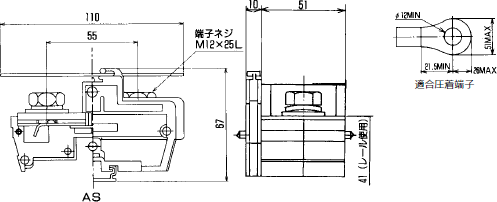 ネジアップ式端子台　AT-400シリーズ　寸法図