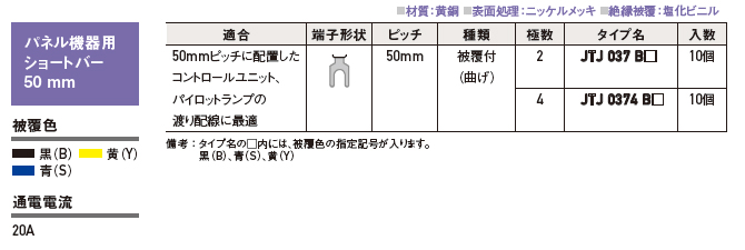 パネル機器用渡りバー