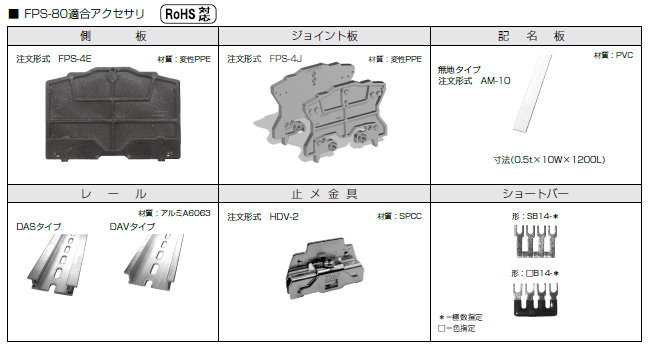 FPS-80適合アクセサリ（別売）