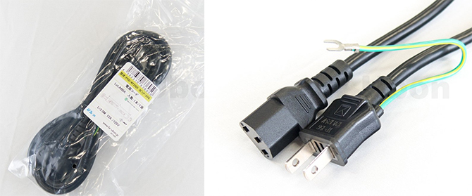 アース付電源コード　2Pコネクタ+アース　商品画像