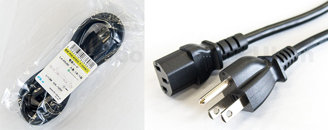 アース付電源コード　3Pコネクタ　商品画像