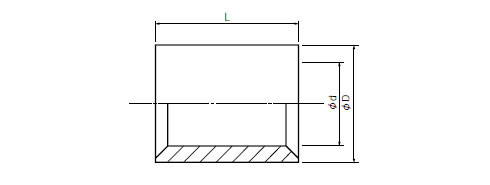 裸圧着スリーブ（P形）寸法