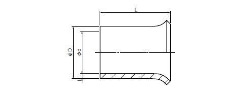 裸圧着スリーブ（Ｅ形）