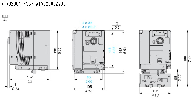 ATV320U11M3C～ATV320U22M3C