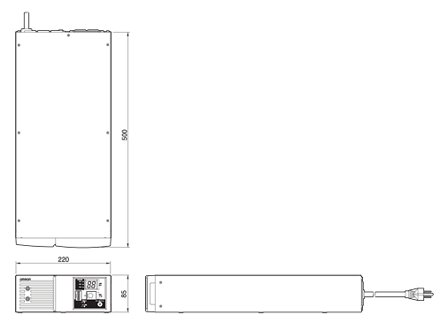 外形寸法図（単位：mm）