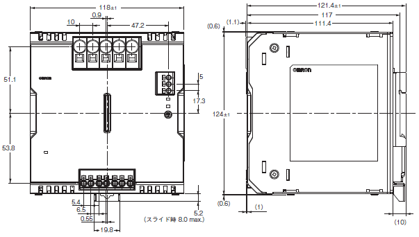 形S8VK-WA96024寸法図