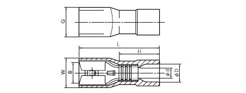 差込形接続端子　ＦＡ形　　187シリーズ　図