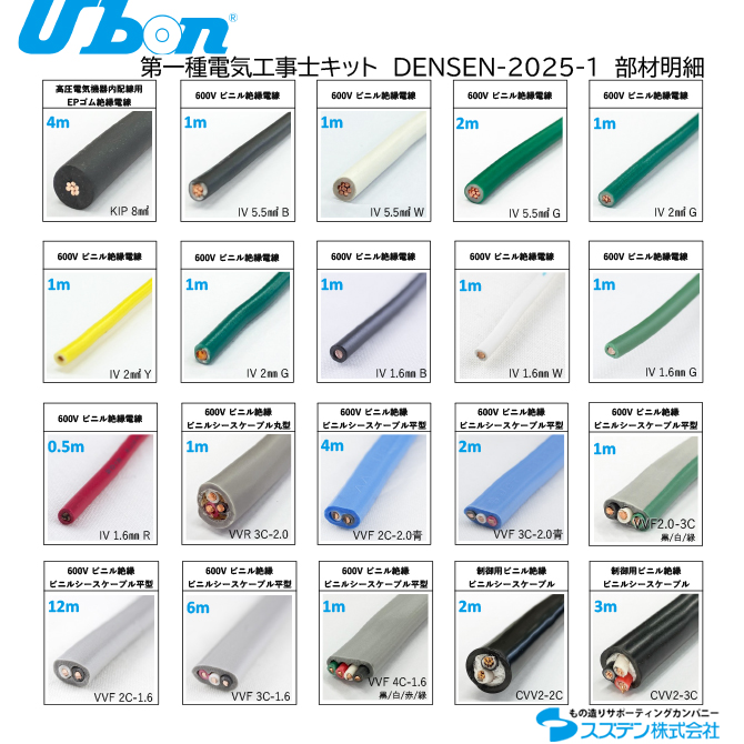 第一種　電気工事士　技能試験電線セット