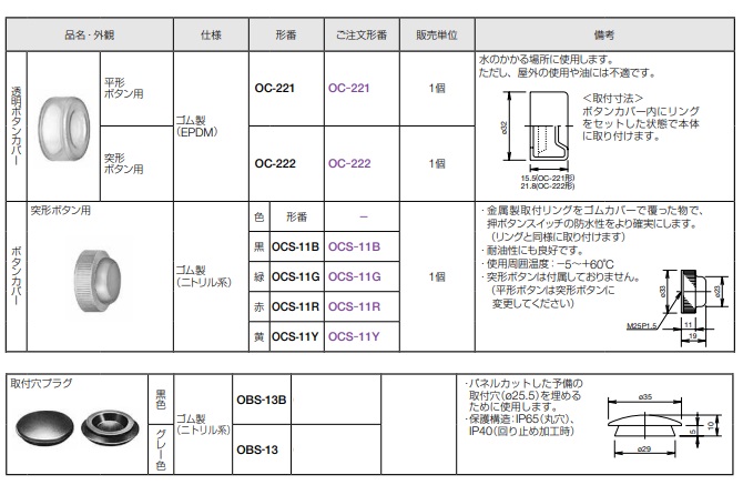 アクセサリ（ボタンカバー）