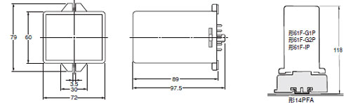 61F-IP寸法図