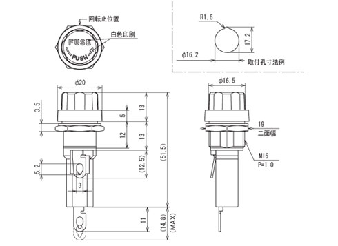 F-70 　寸法図　（単位：ｍｍ）