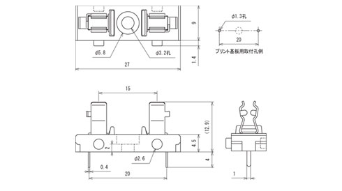 F-60-A　寸法図　（単位：ｍｍ）