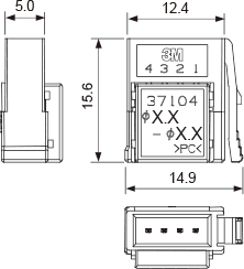 e-CONセンサ用　寸法図（単位：mm）　