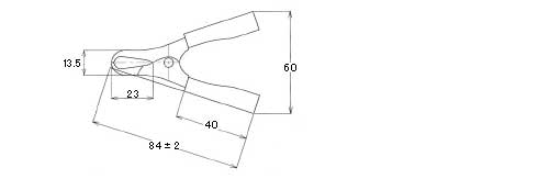 充電クリップ（ヒッポクリップ）寸法図