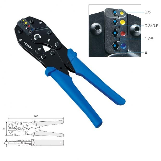 絶縁被覆付圧着端子用 圧着工具 P-743　　仕様