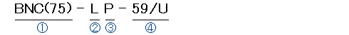 標準品　BNC75Ω対応品