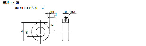 固定用カバー付リングコア　寸法図