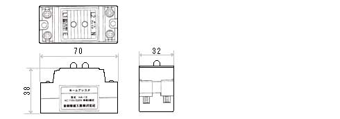 ホームアレスタ　HA-13　寸法図