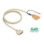 50ピンミニチュアリボンコネクタ用片端コネクタ付シールドケーブル PCA50PS-1.5P 