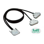 100ピン0.8mmピッチコネクタ用 37ピンD-SUB×2分配シールドケーブル  PCB100WS-1.5