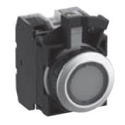 Φ22 フラッシュシルエットスイッチ CW4L 照光押ボタンスイッチ (丸平形)メタルカラー色べぜル