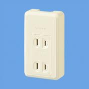 WKS1121　リファインシリーズ 露出ダブルコンセント(フル端子)