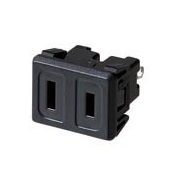 WCF1011B 機器用配線器具　15A125Vはめ込みコンセント(極性付)(黒)