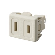 WCF1011W 機器用配線器具　15A125Vはめ込みコンセント(極性付)(ミルキーホワイト)