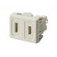 WCF1011W 機器用配線器具　15A125Vはめ込みコンセント(極性付)(ミルキーホワイト)