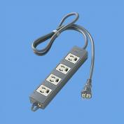 WCH2414B　OAタップ(接地15A抜け止め形)(4コ口・ブラック)(1mコード付)(マグネット付)