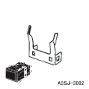 押ボタンスイッチ（角胴形）用　ロング取りつけ板　A3SJ-3002