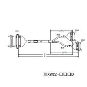 コネクタ端子台変換ユニット専用接続ケーブル（ シールドあり）XW2Z-□□□D
