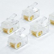 RJ11　モジュラープラグ　6極4芯