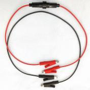 U-0100RB-WF　両端パワークリップ付きテストリード線・ヒューズホルダー付き