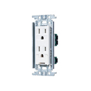 コスモシリーズワイド21　埋込 アースターミナル付接地ダブルコンセント　WTF113238W