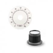 UVRA-N38+K-3/SET　ボリューム用銘板+ツマミセット