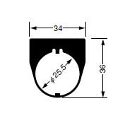 φ25　押ボタンスイッチ用銘板　NSA　コントロールユニット用アクセサリー
