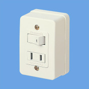 コンセント付タンブラスイッチ(ハイ角連用)　WS3901W