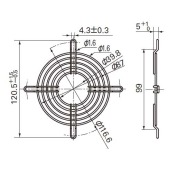 山洋電気　92ｍｍ用FANガード　109-099C　吐出側