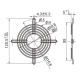 山洋電気　92ｍｍ用FANガード　109-099C　吐出側