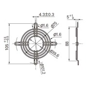 山洋電気　80ｍｍ用FANガード　109-049C　吐出側
