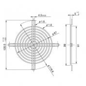 山洋電気　92ｍｍ用FANガード　109-099E　　吸込側、吐出側兼用