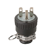 接地2P15A250V　ゴムプラグ　ME2547-N