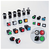 φ16　押ボタン　LA9Z　フラッシュ シルエット スイッチL6/A6 シリーズ用アクセサリ