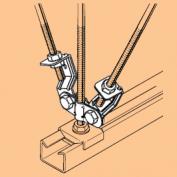 吊りボルト振れ止め金具（両側用）　DYR2-W3、DYR2-W4