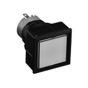 φ25表示灯　LW7P　正角形（平形）黒色樹脂ベゼル